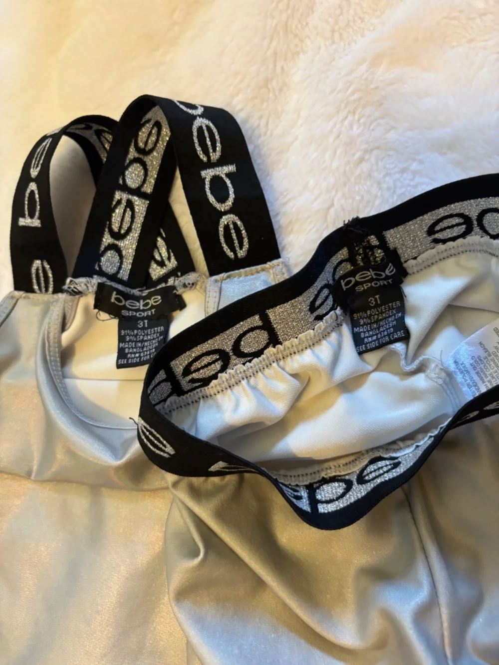 Bebe Sport athletic fit size 3T - Silver